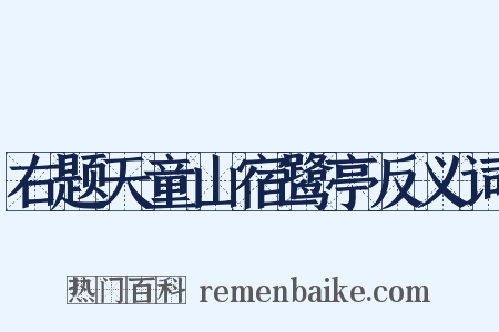 右题天童山宿鹭亭反义词是什么意思的图片